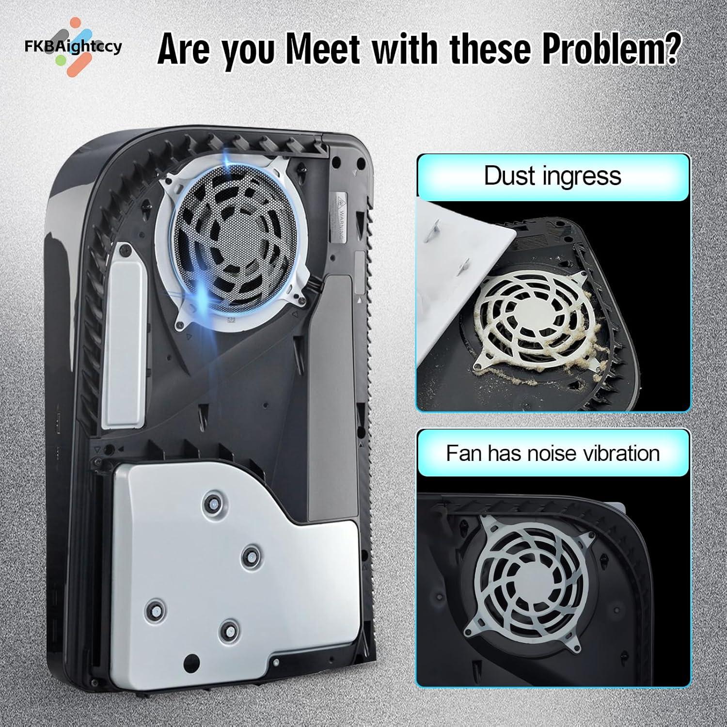 Filtro de Polvo para Ventilador PS5 - 5 Piezas - Gris