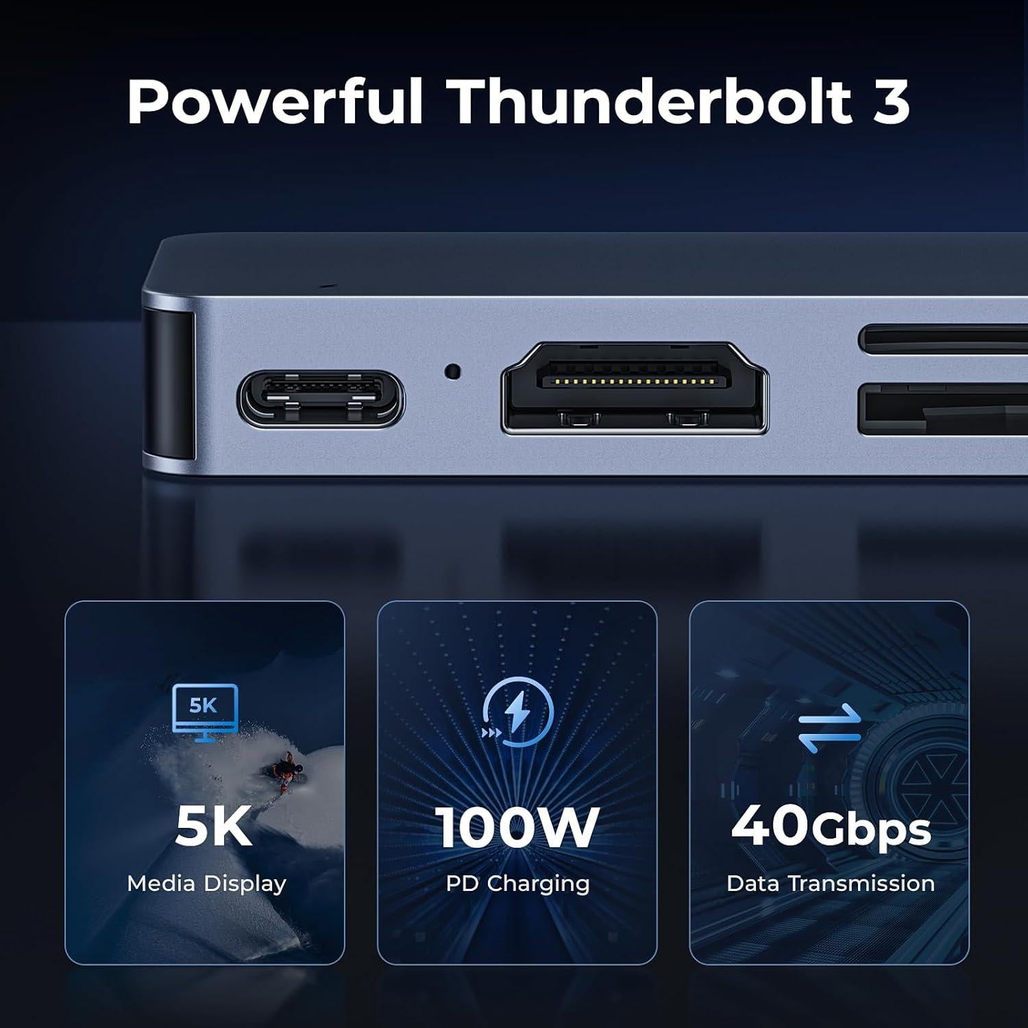 Adaptador USB C Hub HDMI RayCue para MacBook Pro/Air 4K