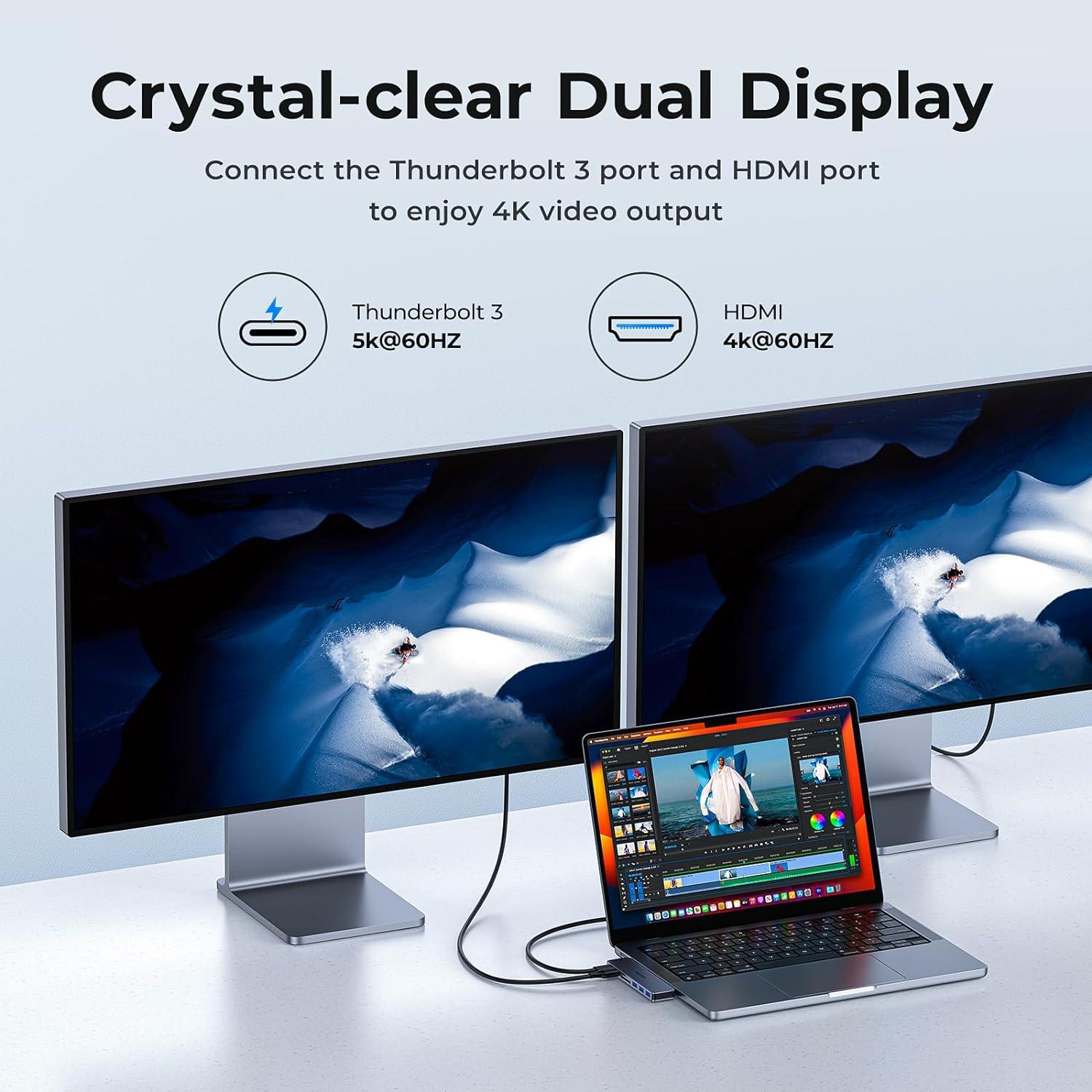 Adaptador USB C Hub HDMI RayCue para MacBook Pro/Air 4K