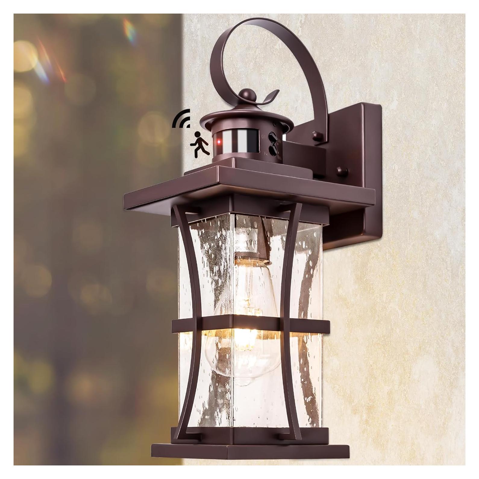 Luz Exterior con Sensor de Movimiento Frelii 39.37cm Bronce