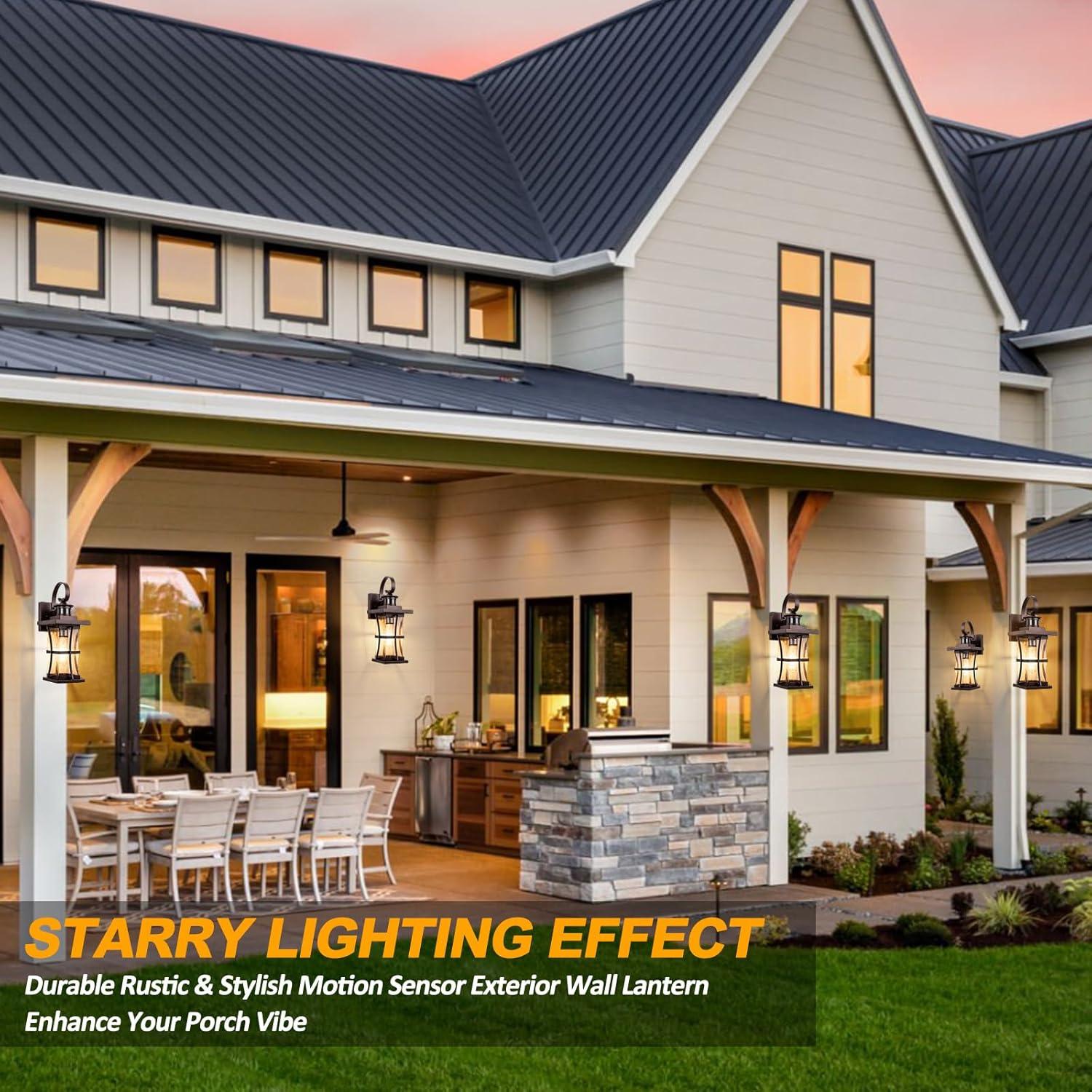 Luz Exterior con Sensor de Movimiento Frelii 39.37cm Bronce