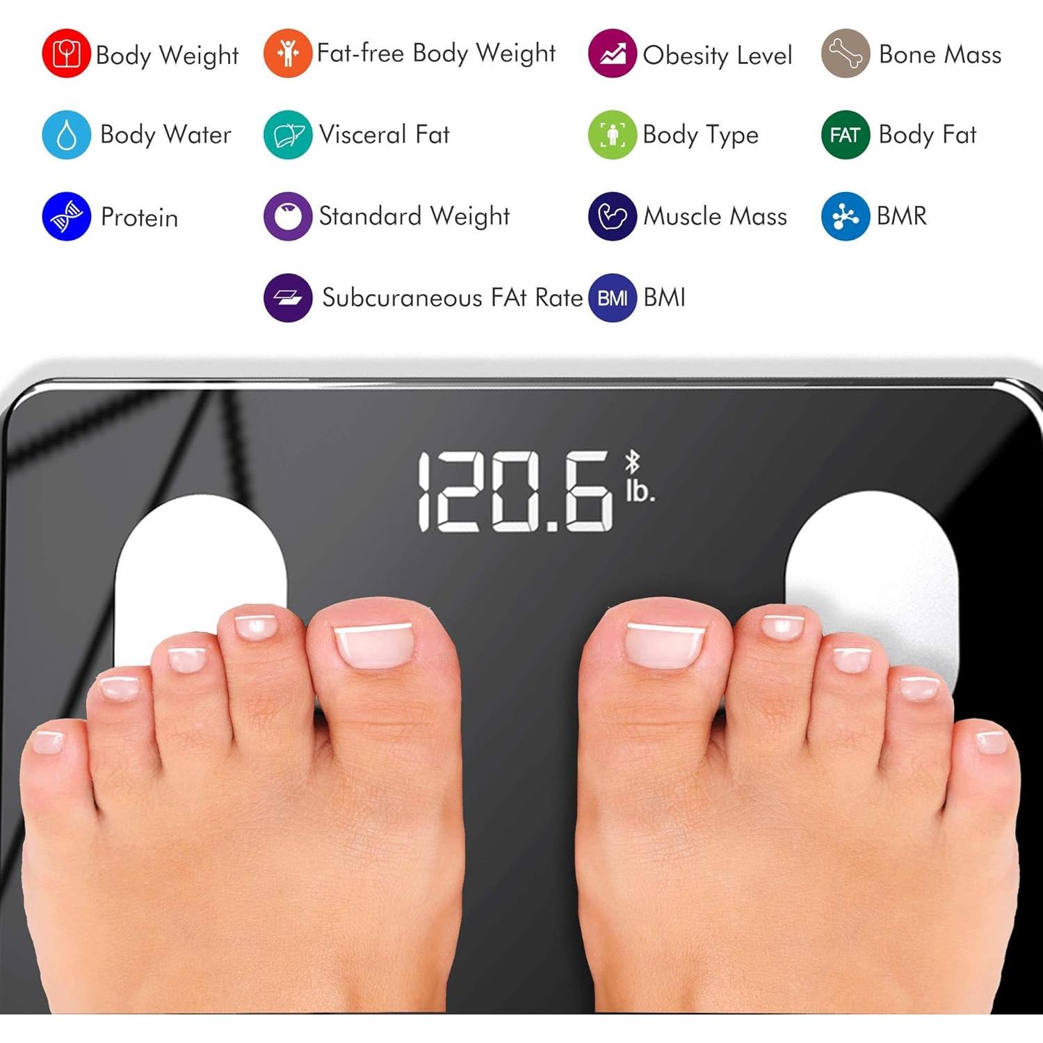 Balanza Inteligente KONQUEST KDS-1003B Bluetooth 181.44 kg - Negro