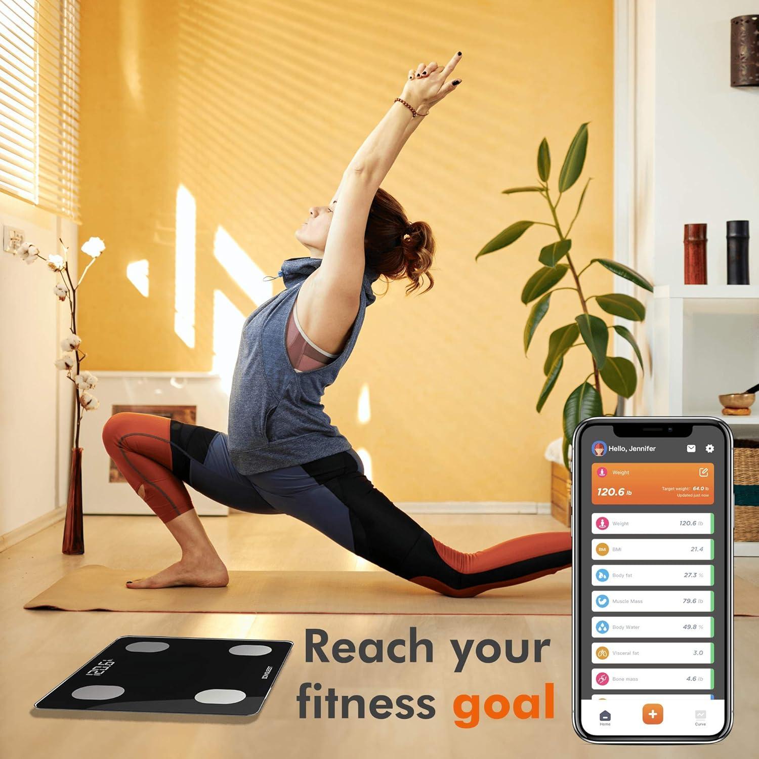 Balanza Inteligente KONQUEST KDS-1003B Bluetooth 181.44 kg - Negro