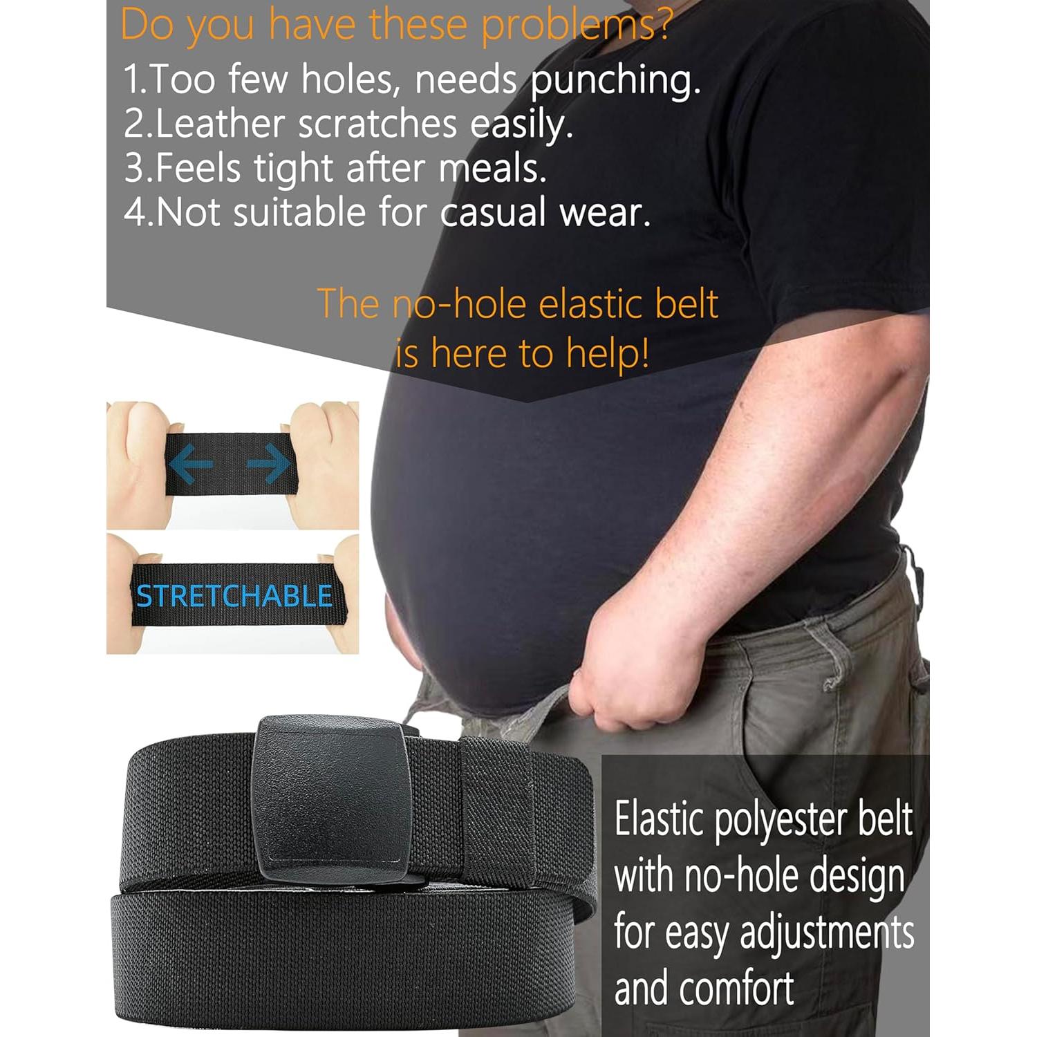 Cinturón Táctico Ajustable JIFANPAUL para Hombres - Nylon Elástico