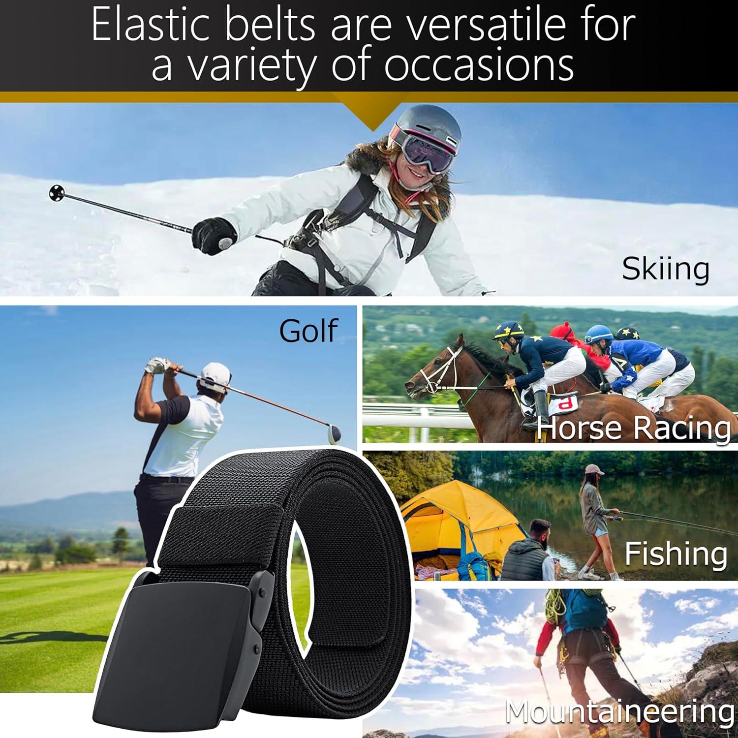 Cinturón Táctico Ajustable JIFANPAUL para Hombres - Nylon Elástico