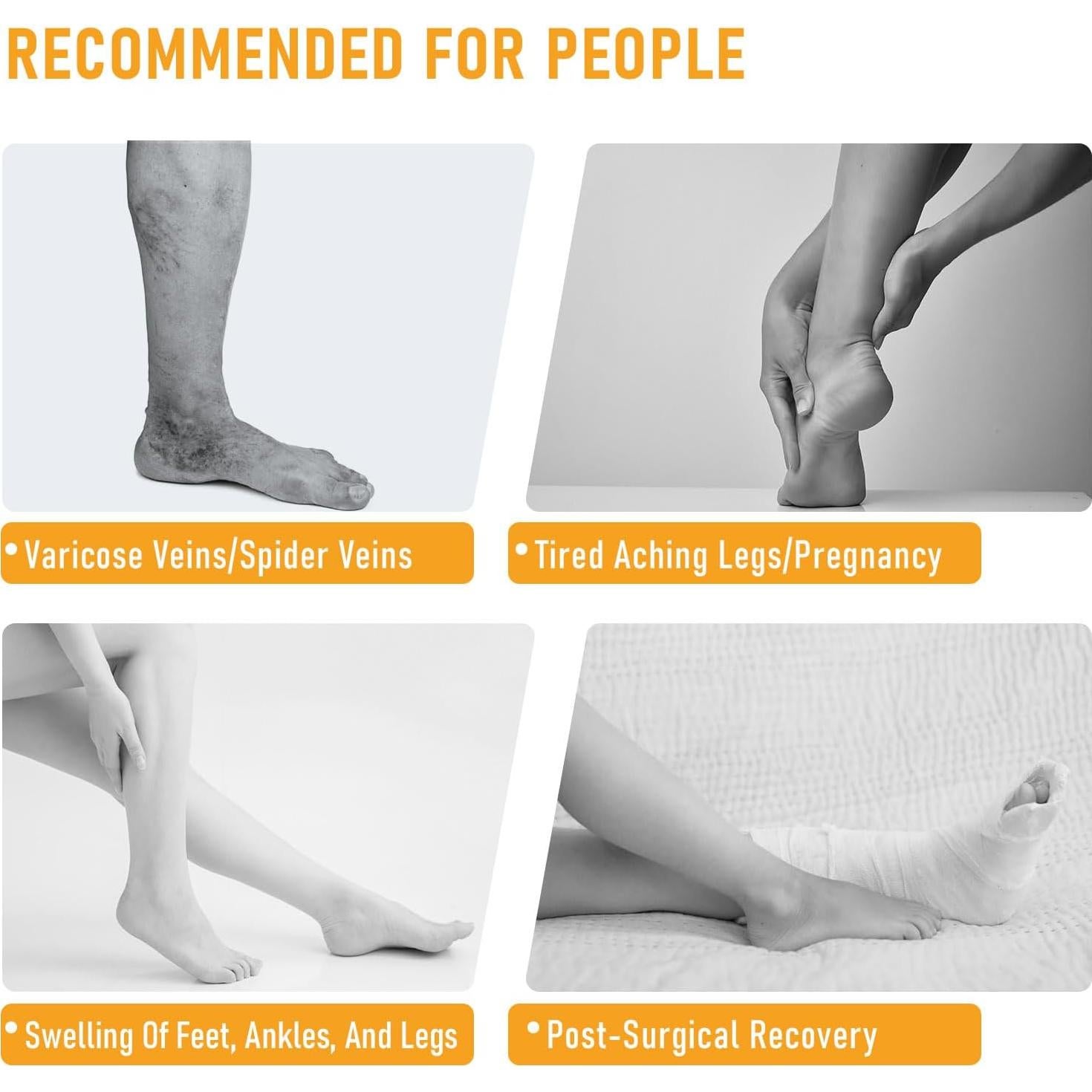 Medias de Compresión Transparentes BSERA 15-20 mmHg Mujeres