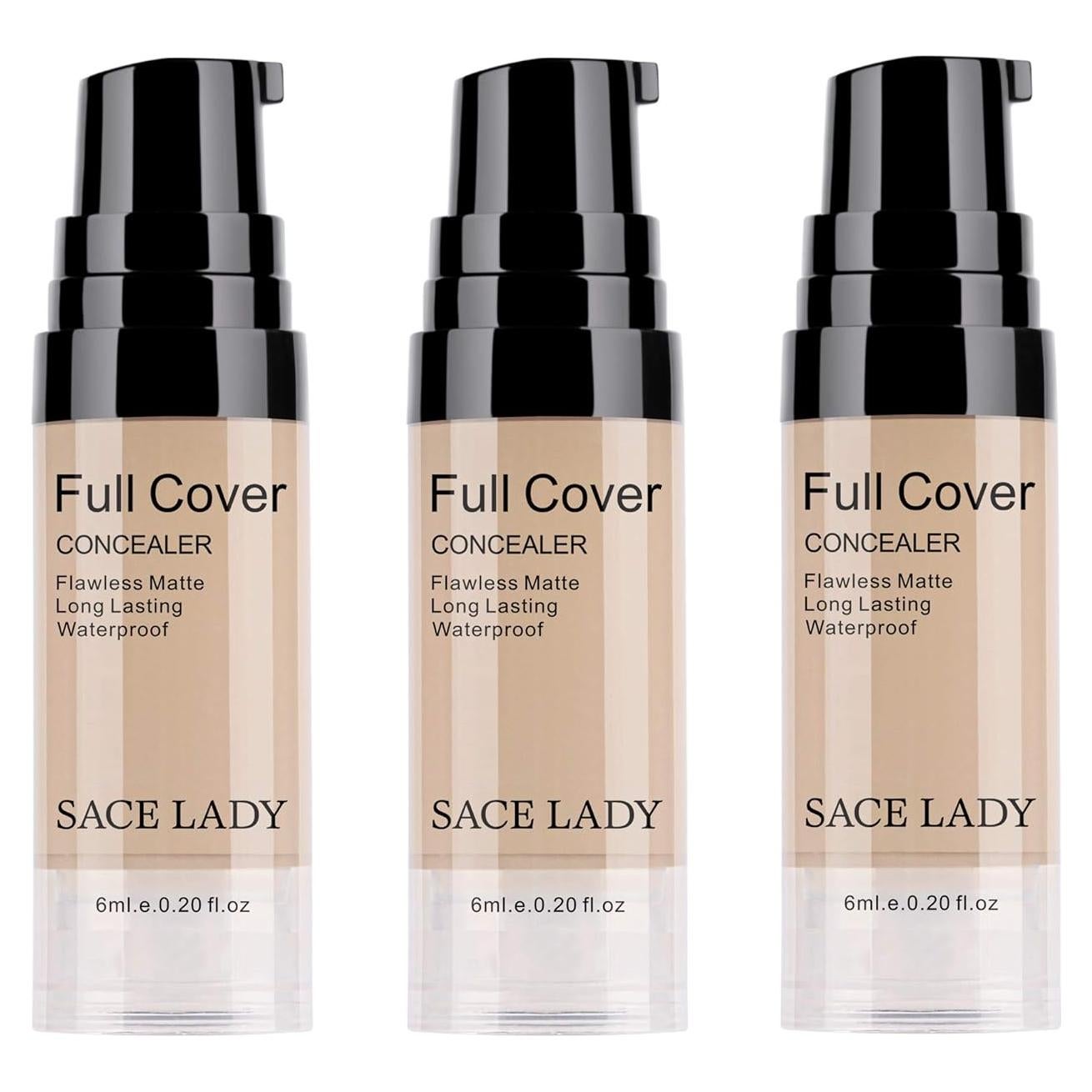Paquete de 3 Correctores Líquidos SACE LADY 18ml Cobertura Completa