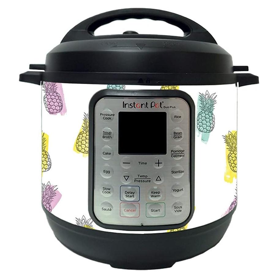 MightySkins Piel Vinilo para Instant Pot Duo 6-QT - Piñas Funky