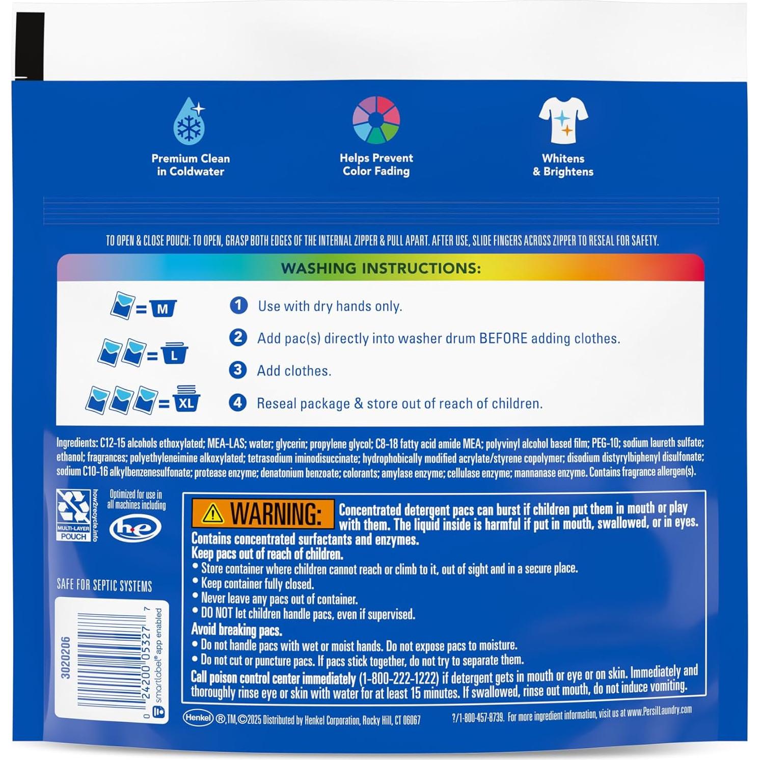 Detergente para Ropa Persil Ultra Pacs Original 16 Unidades