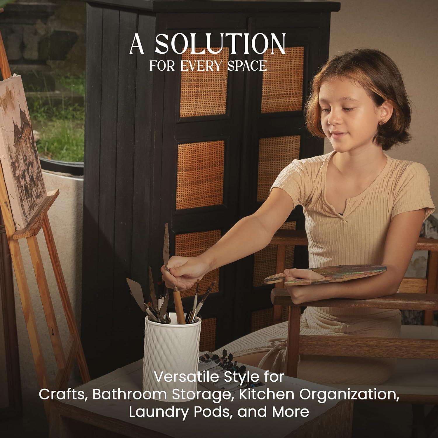 Juego de 6 Tarros de Almacenamiento Alasitas - Metal y Madera