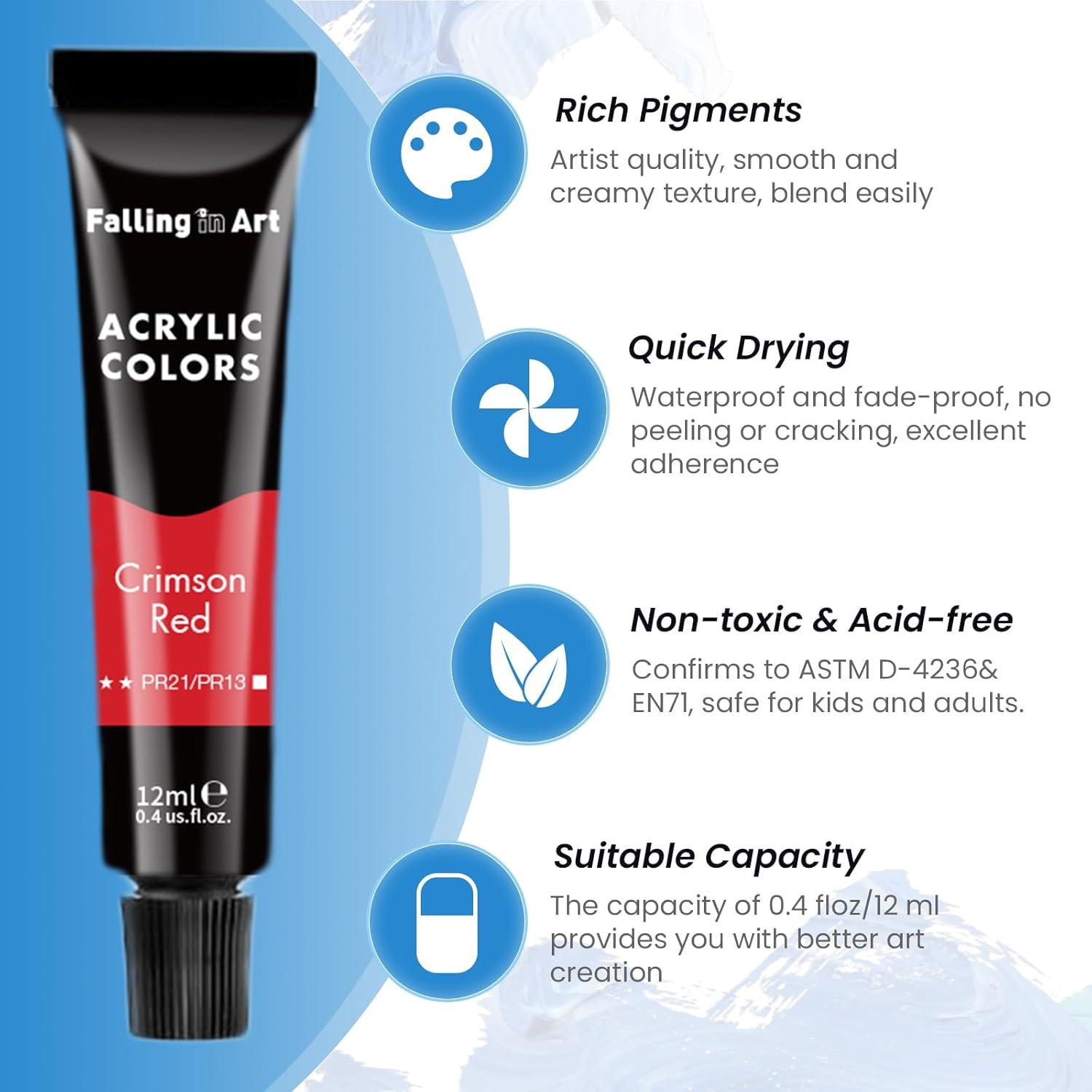 Kit de Pintura Cayendo en el Arte - Caballete de Mesa 28 Pcs