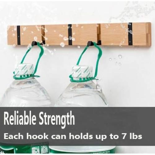 Estante Plegable de Madera DAFEN 5 Ganchos Blanco Moderno