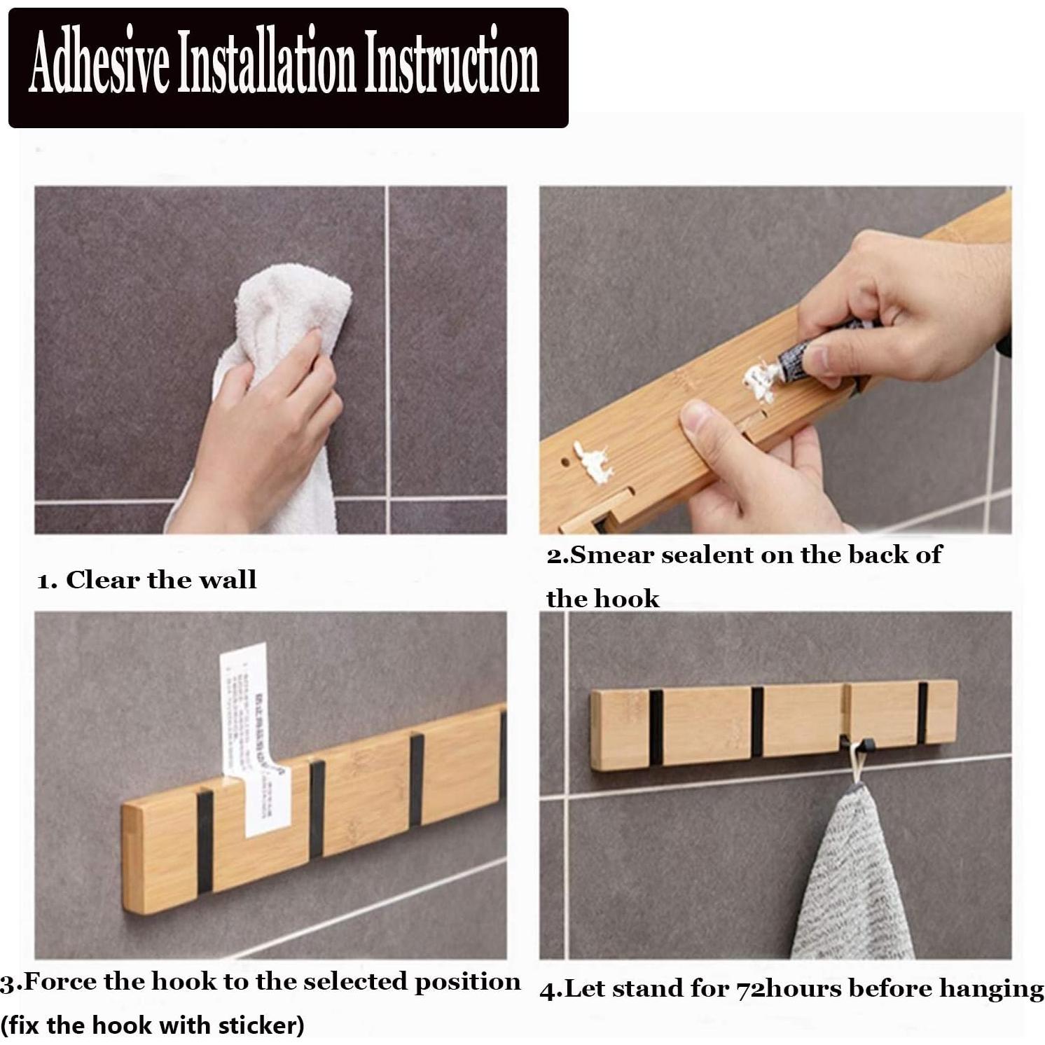 Estante Plegable de Madera DAFEN 5 Ganchos Blanco Moderno