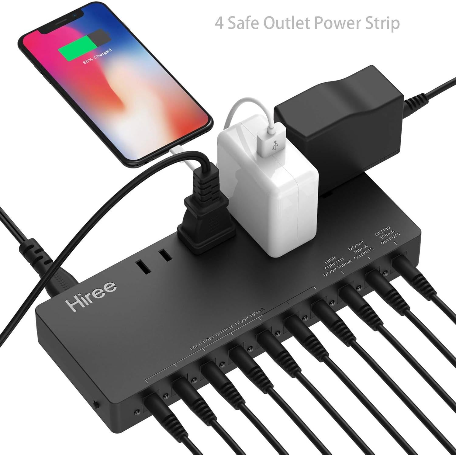 Fuente de Alimentación Hiree para Pedales de Guitarra 10 Salidas DC 9V/12V/18V