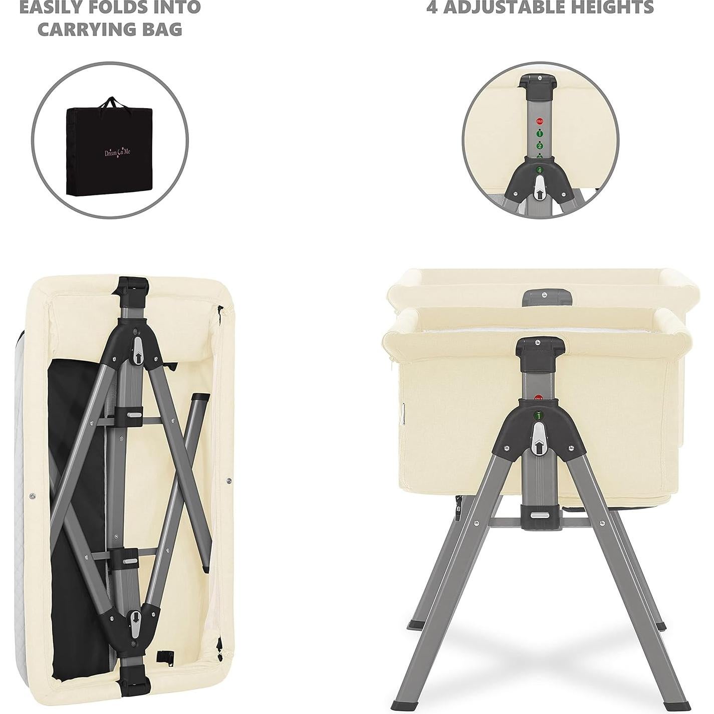 Cuna Lotus Dream On Me Marfil Portátil Ajustable 94x57cm