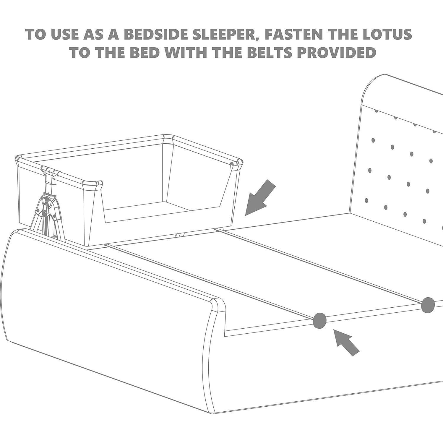 Cuna Lotus Dream On Me Marfil Portátil Ajustable 94x57cm