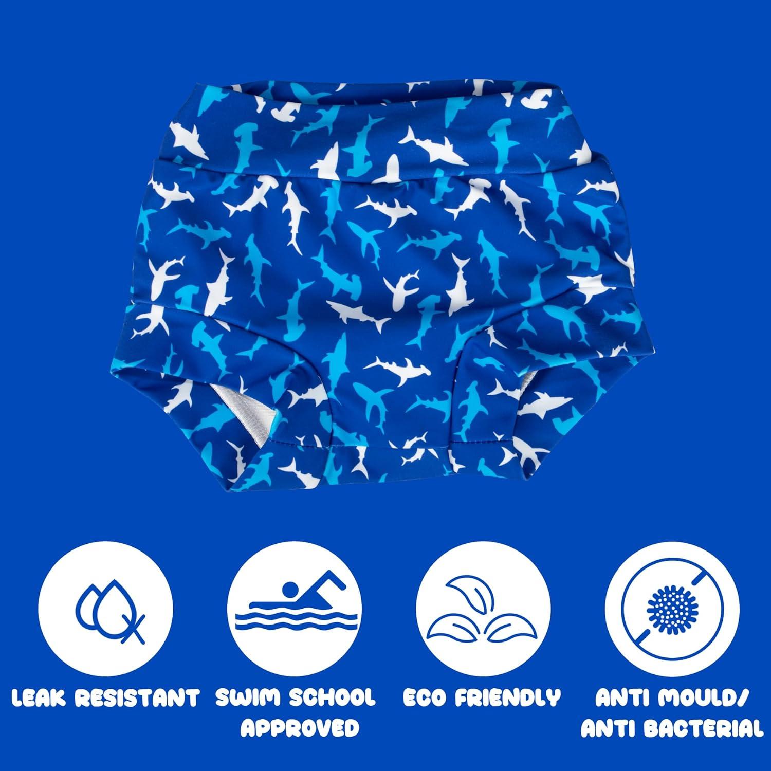 Pañales de Natación Reutilizables BIG ELEPHANT 3pcs Azul