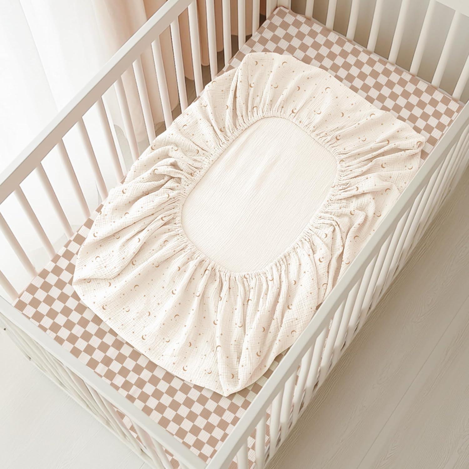 Sábanas de Muselina Konssy para Cuna Estándar 2 Piezas
