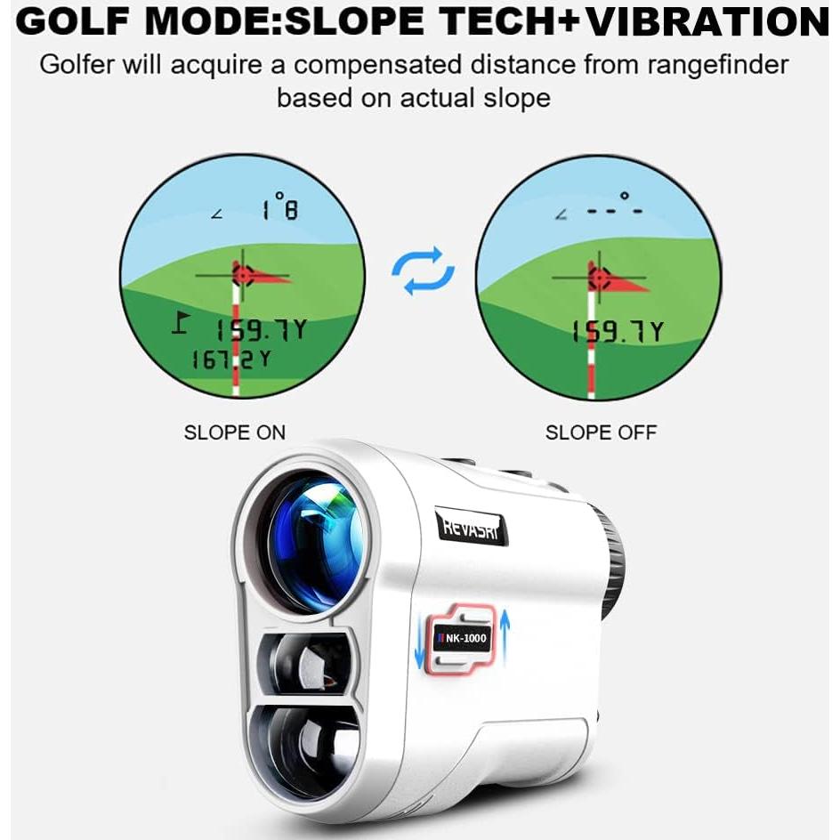Buscador de Rangos de Golf REVASRI NKG 1000YDS Inclinación