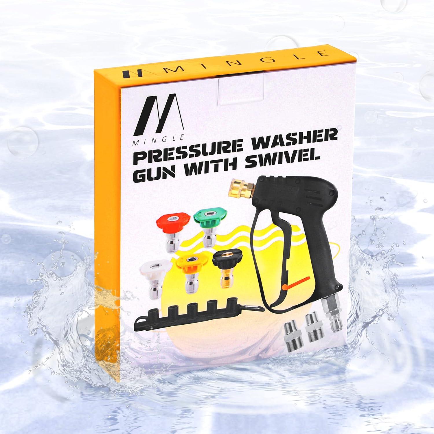 Pistola de Lavado a Presión M MINGLE Giratoria 360° 4000 PSI