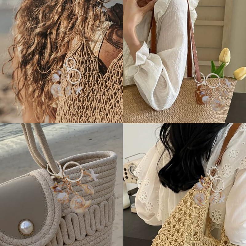 Llavero de Concha YALLNASL con 5 Encantos de Playa