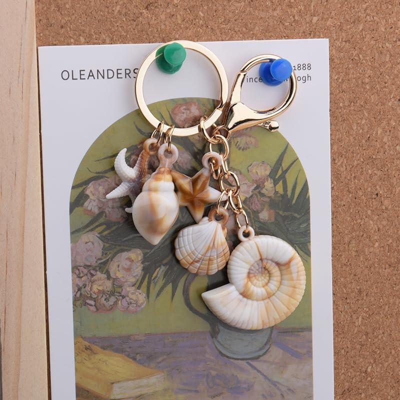 Llavero de Concha YALLNASL con 5 Encantos de Playa