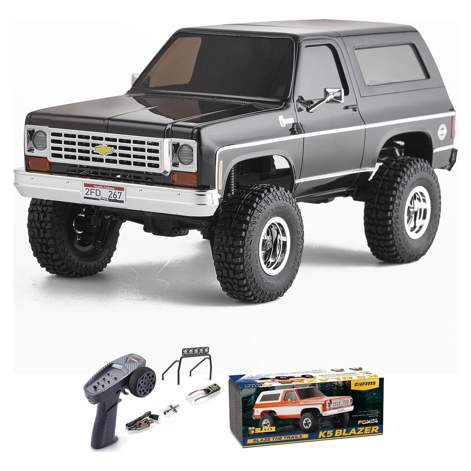 Coche RC 4WD FMS K5 Blazer 1/24 Todo Terreno Negro