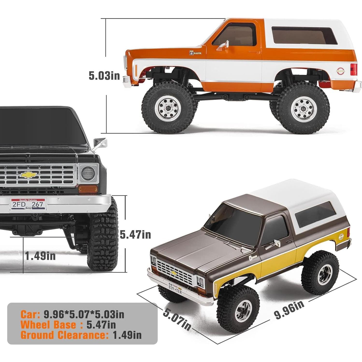 Coche RC 4WD FMS K5 Blazer 1/24 Todo Terreno Negro