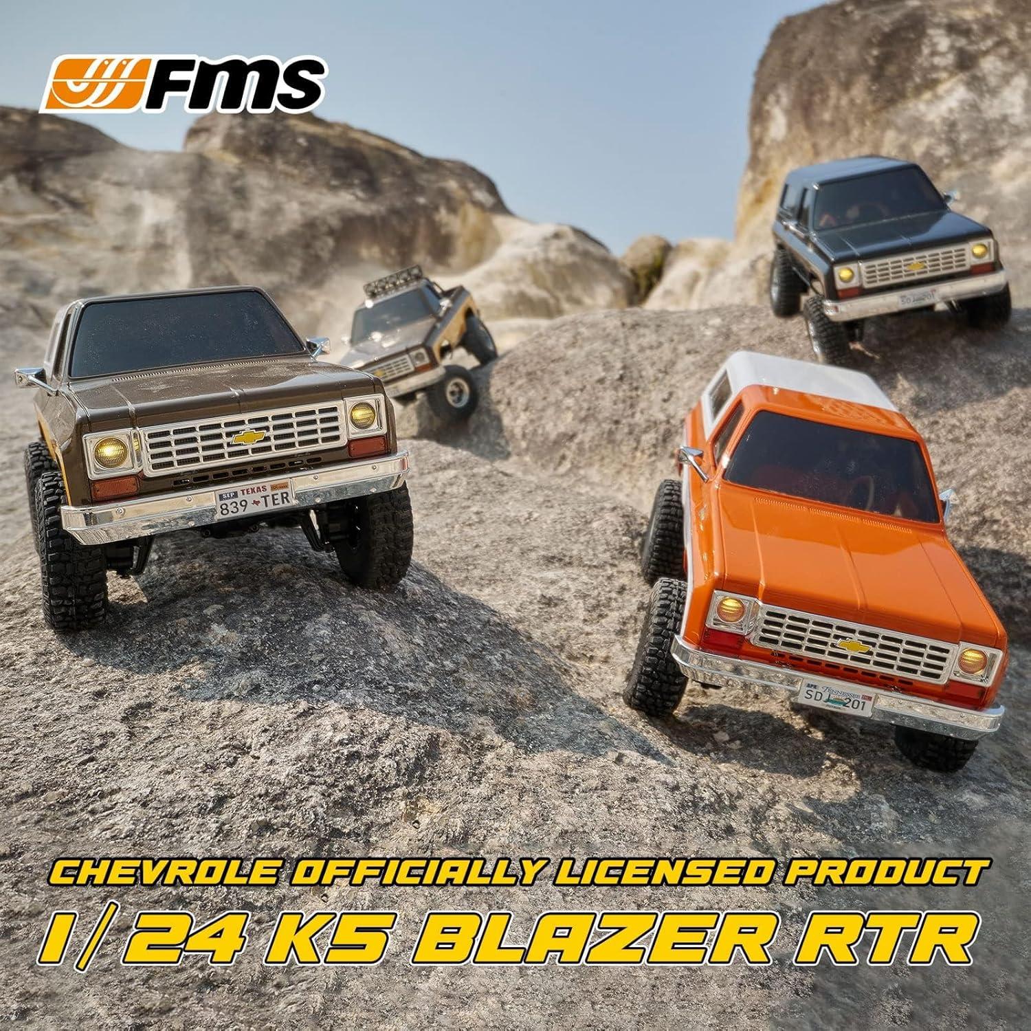 Coche RC 4WD FMS K5 Blazer 1/24 Todo Terreno Negro