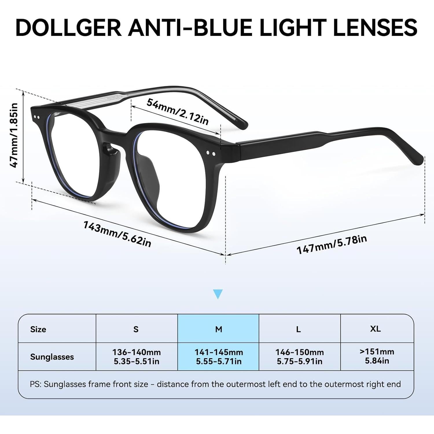 Gafas de Bloqueo de Luz Azul Dollger DG446 Unisex TR90