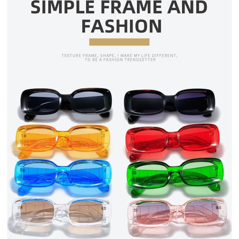 Gafas de sol retro unisex ADMIRANDO UV400 cuadradas negras