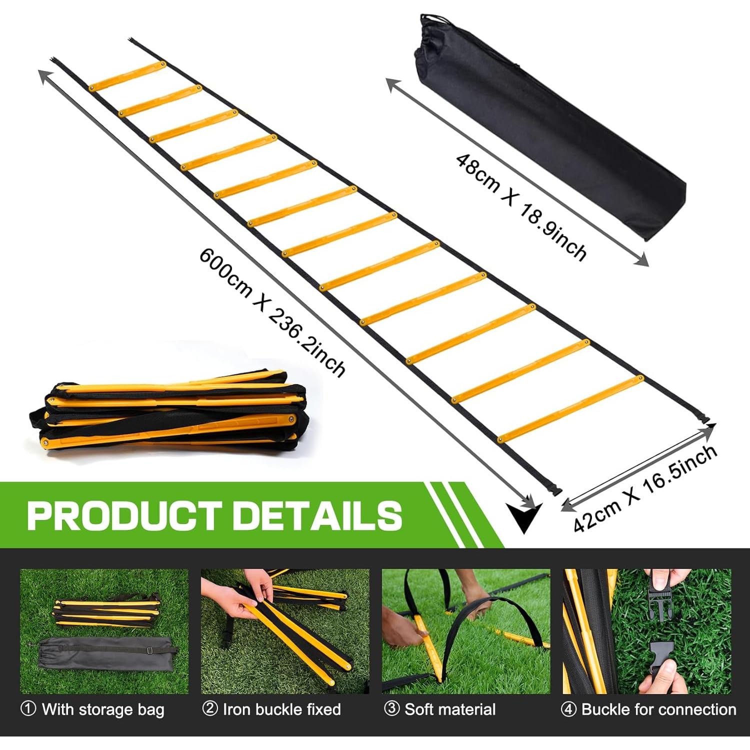 Escalera de Agilidad Happy Jump A257111BQ1 6.1m Entrenamiento