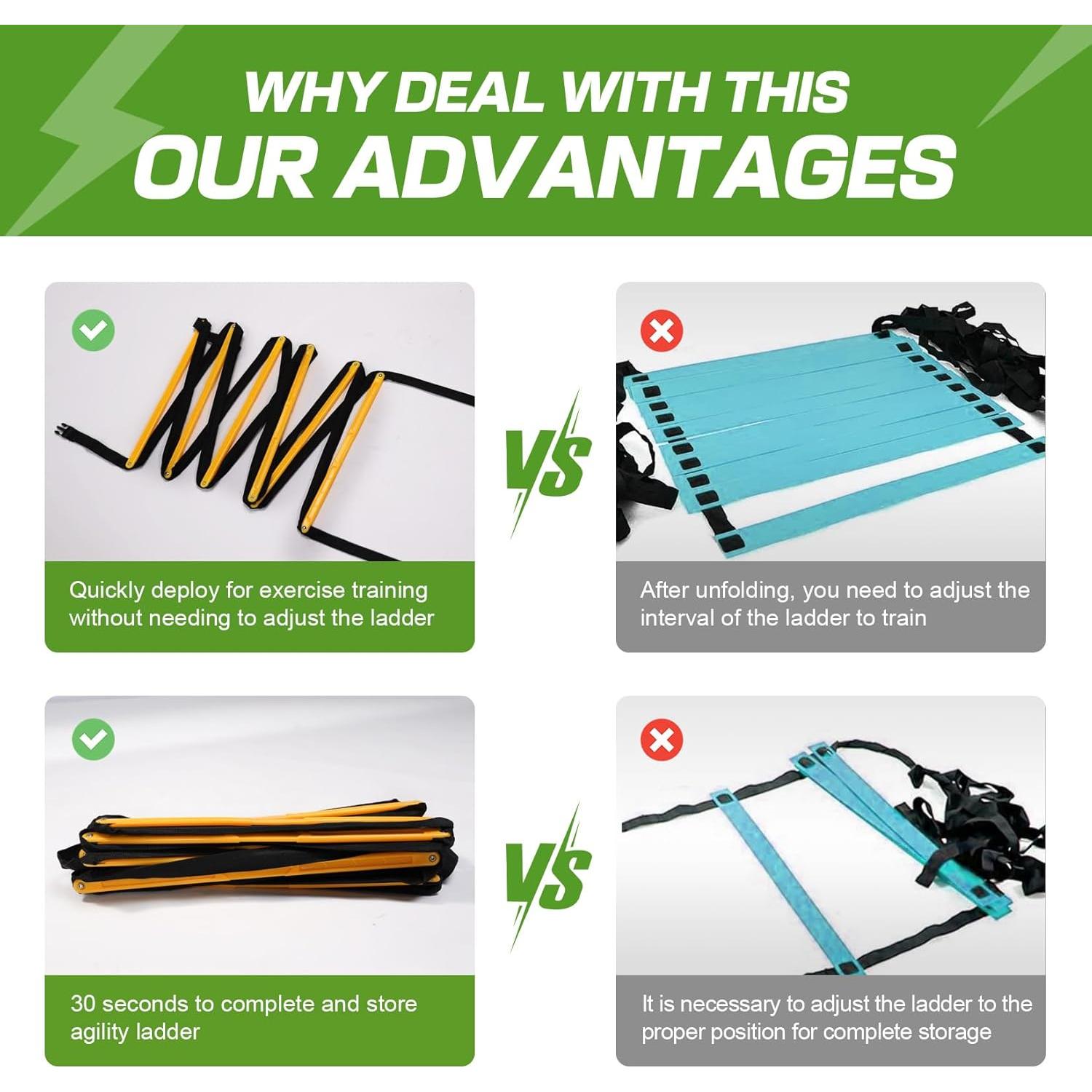 Escalera de Agilidad Happy Jump A257111BQ1 6.1m Entrenamiento