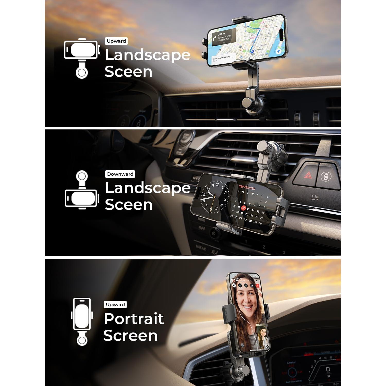Soporte para Teléfono LISEN para Ventilación de Coche Negro