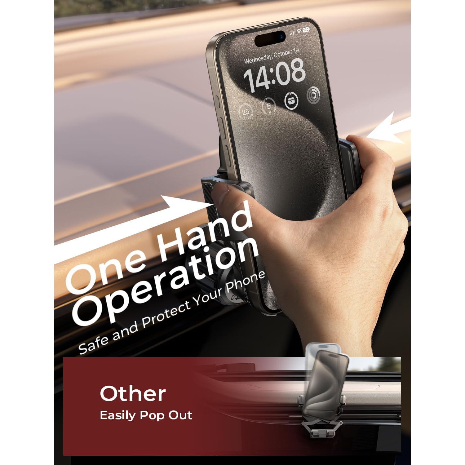 Soporte para Teléfono LISEN para Ventilación de Coche Negro