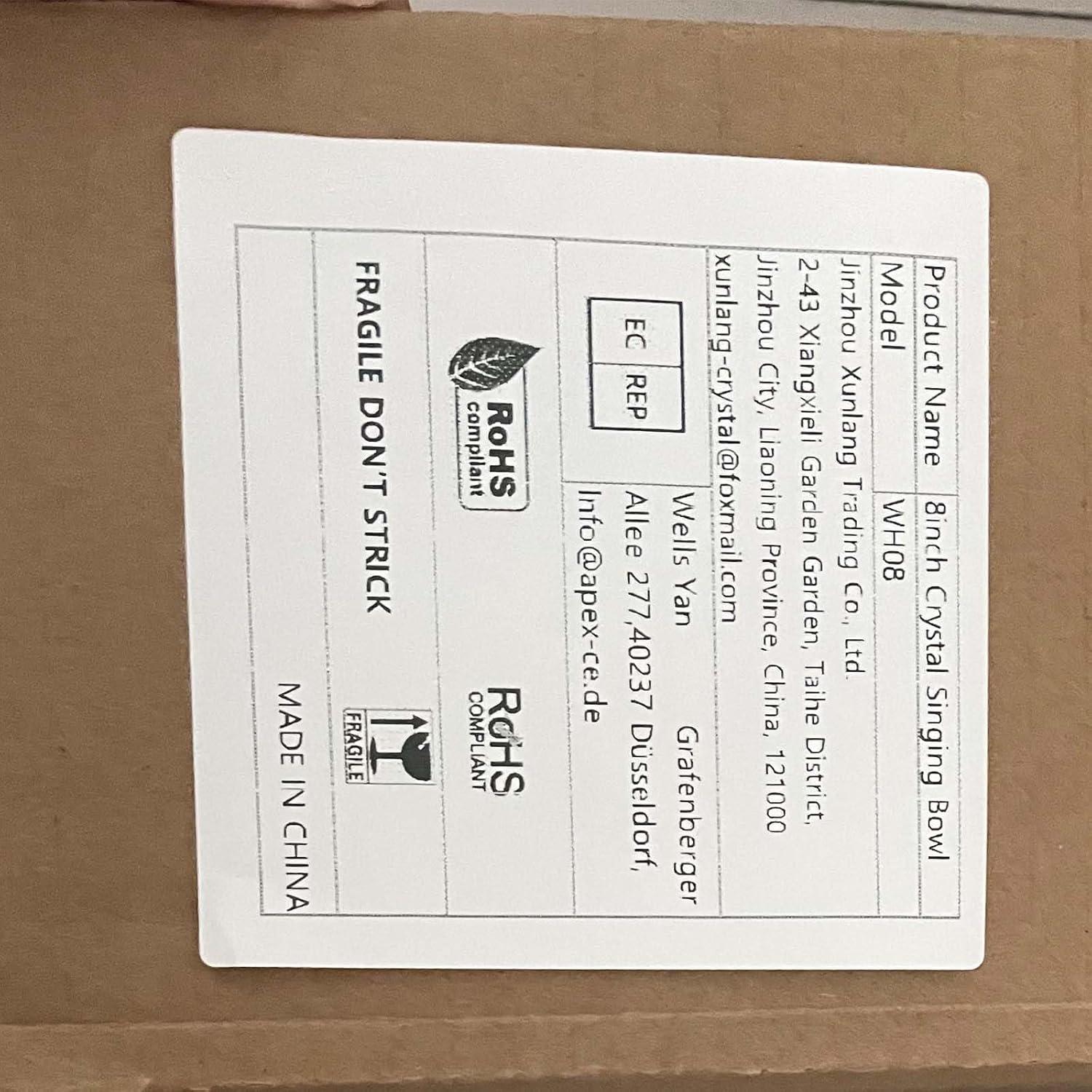 Cuenco de Canto de Cristal Hye-eun 20cm Nota A 432Hz con Funda