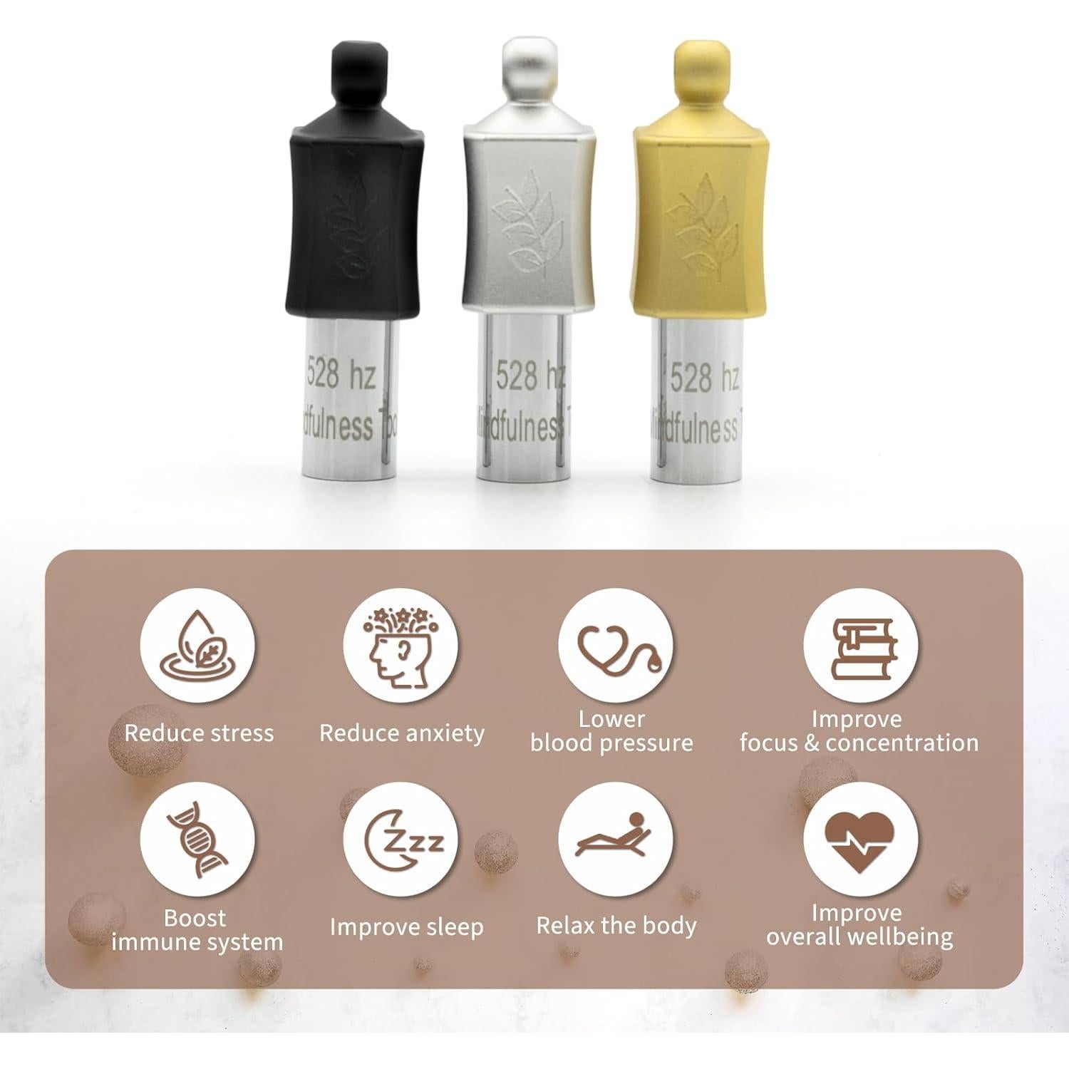 Collar de Meditación 528 Hz Mikuhot para Alivio del Estrés