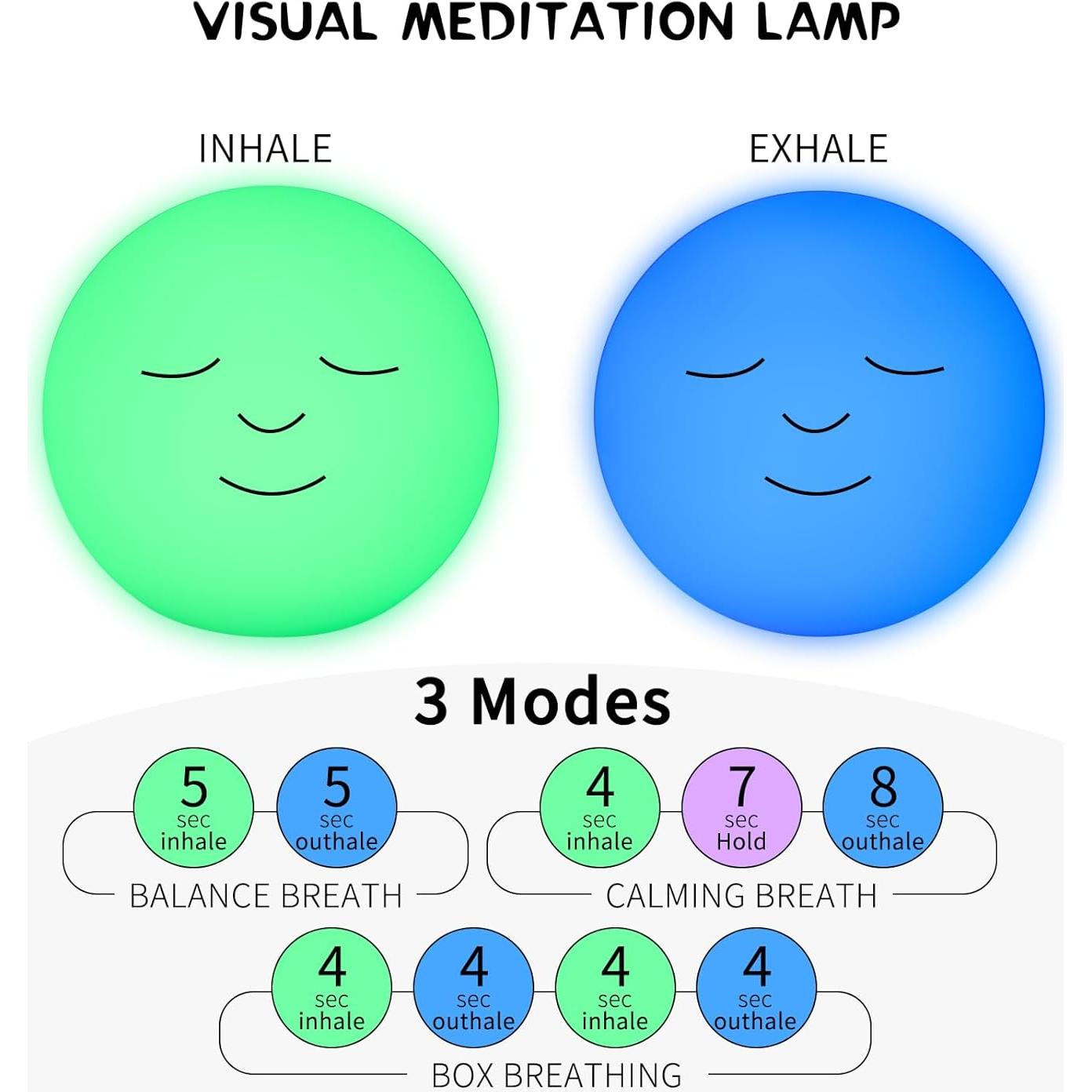 Lámpara Respiratoria YESIE 3" para Meditación y Alivio de Estrés