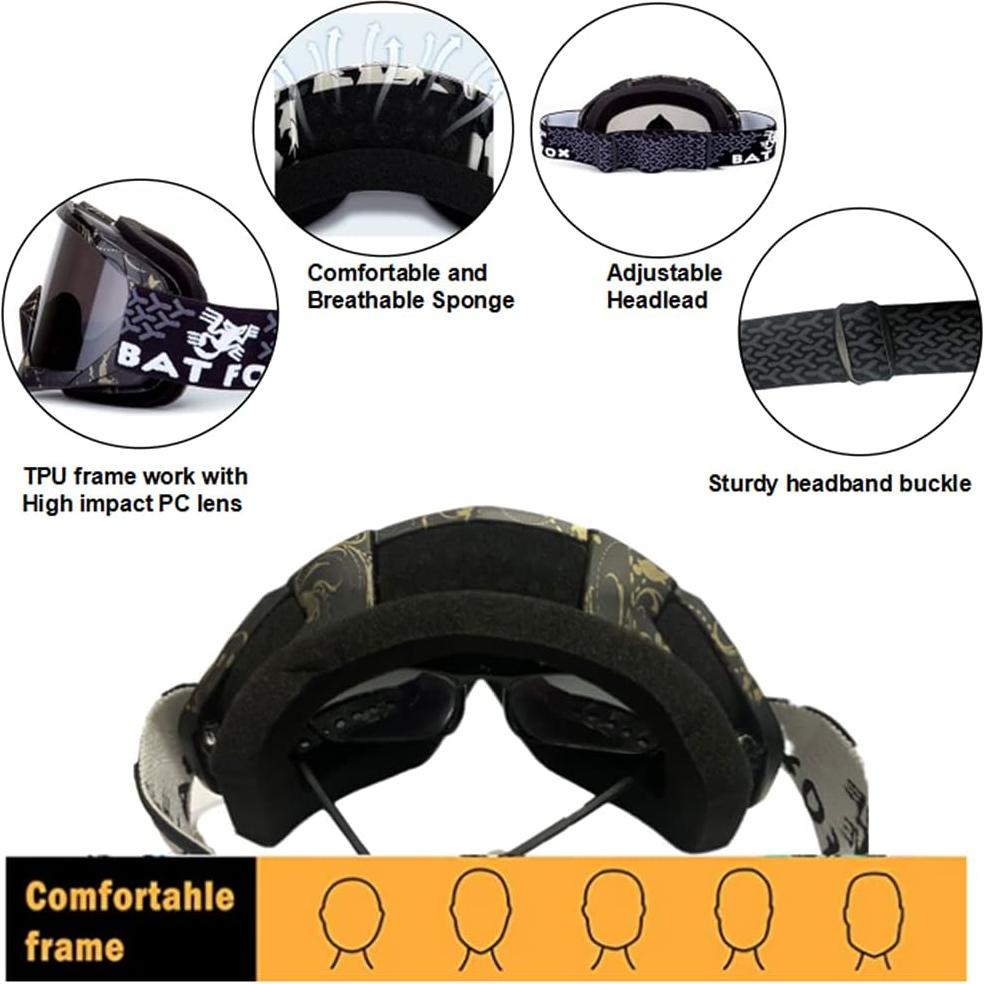 Gafas de Esquí Zsling OTG UV Antivaho para Adultos y Jóvenes