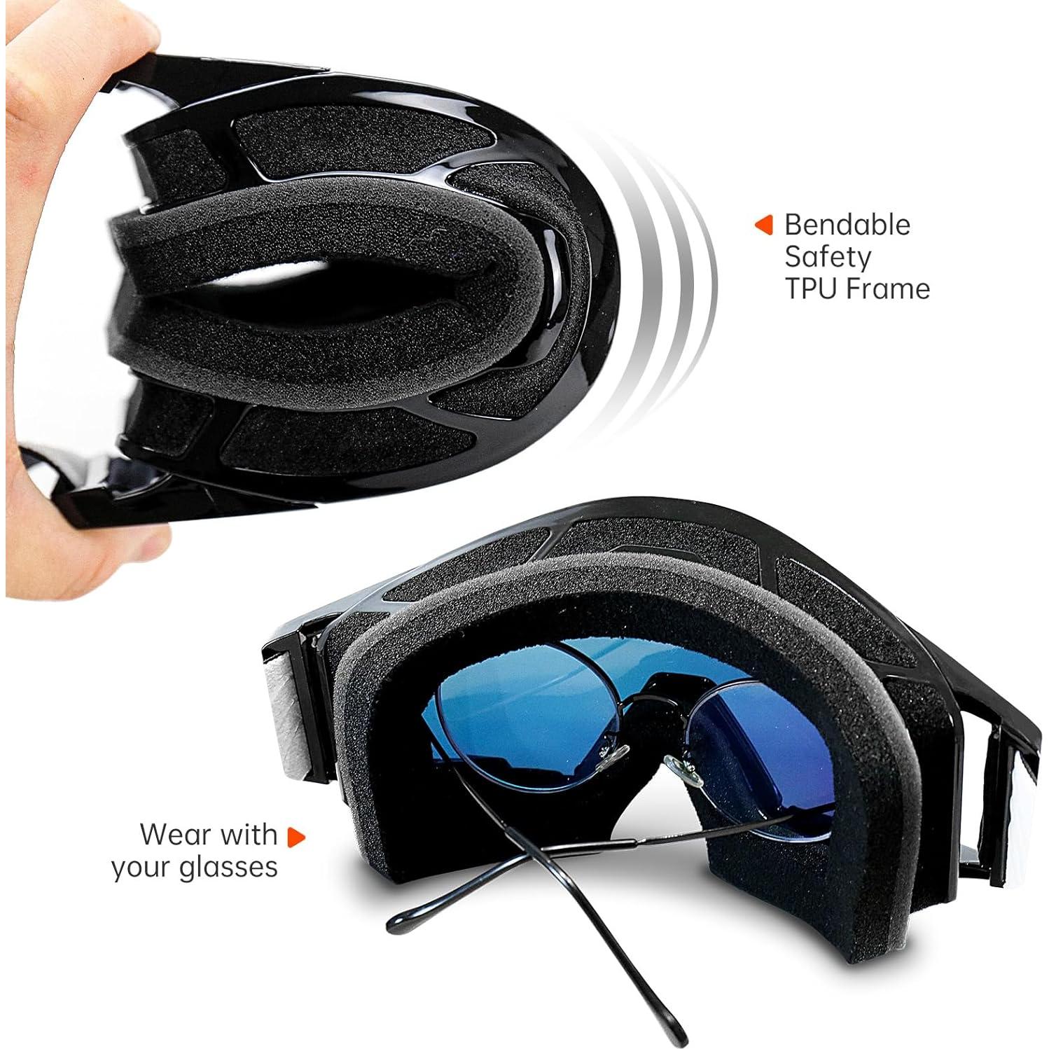 Gafas de Motocross NENKI con Protector Nasal y Lente Antivaho
