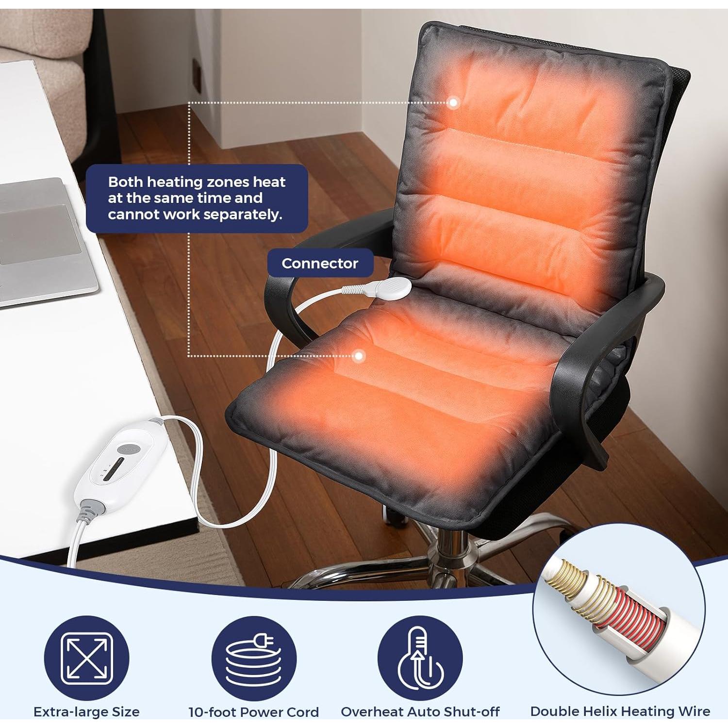 Cojín Calentado FAYKONCEN para Silla de Oficina 3 Niveles