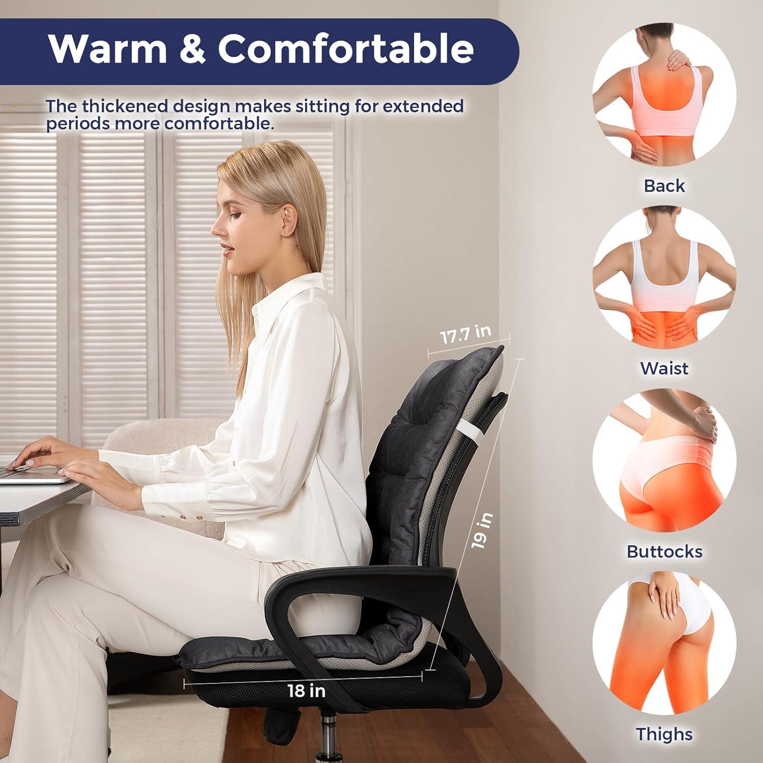 Cojín Calentado FAYKONCEN para Silla de Oficina 3 Niveles