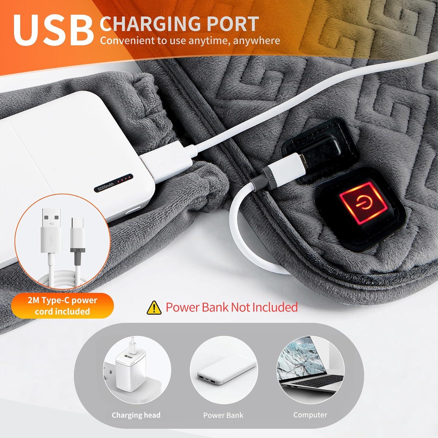 Cojín de Asiento Calentado ChlorStar Gris Oscuro 10x45 cm