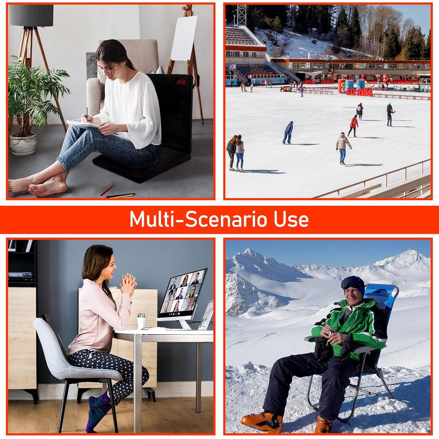 Cojín Térmico Portátil Juexica para Asientos de Estadio 80x40cm