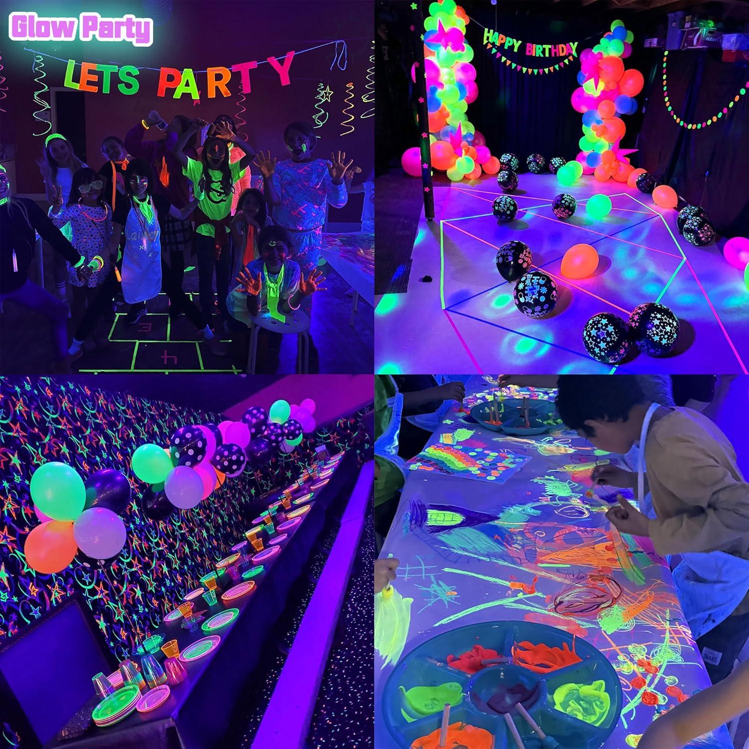 Paquete de 2 luces negras LED 100W DLBosso impermeables