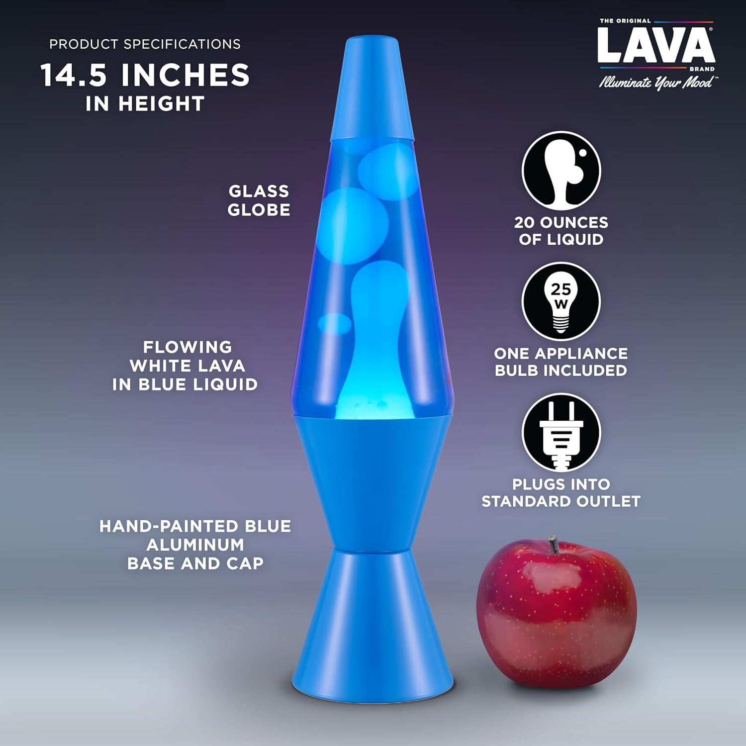 Lámpara de Movimiento LAVA Original 41.4 cm Azul Cerúleo