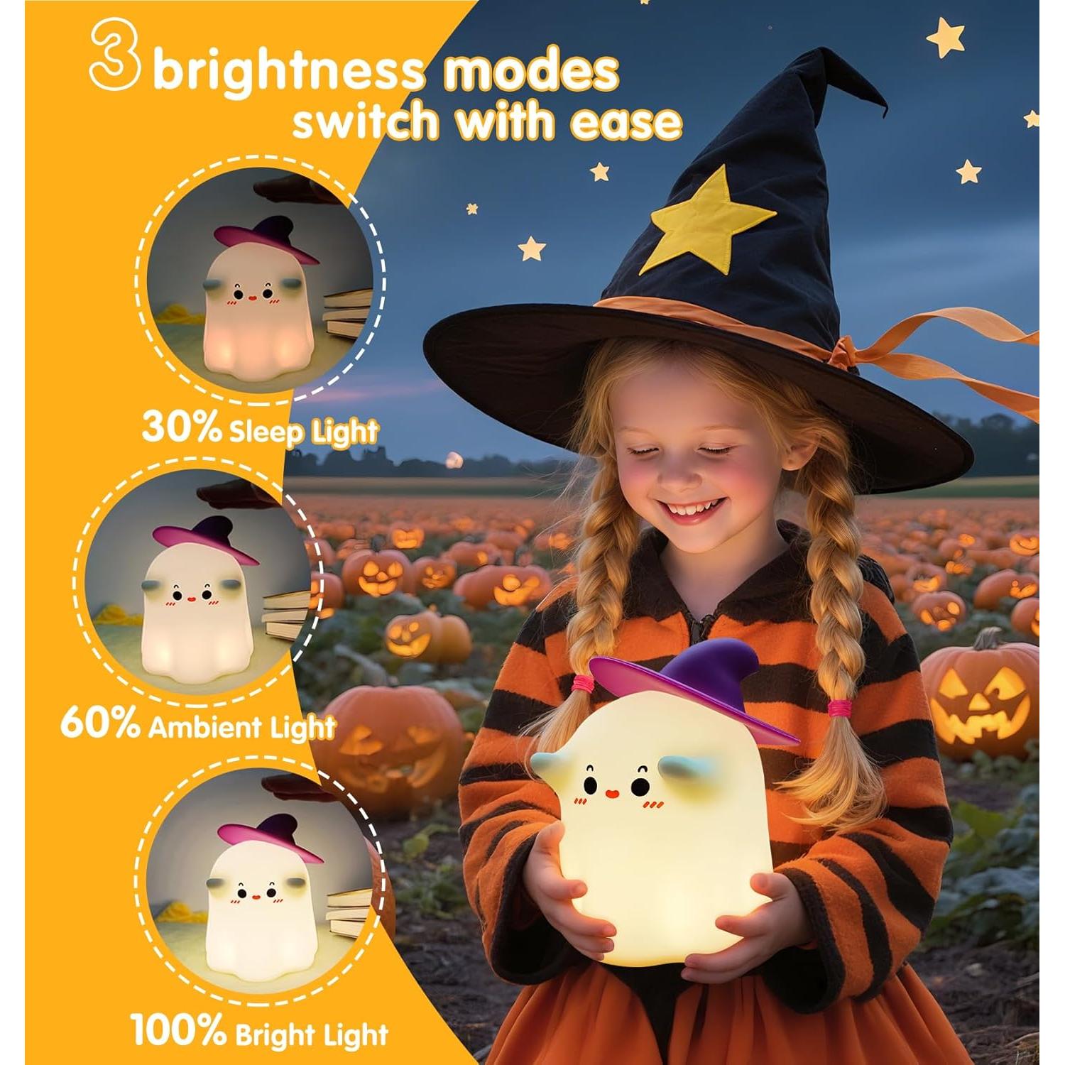 Luz Nocturna Fantasma Cuxichuxinxi 9.9x10.5cm Recargable USB