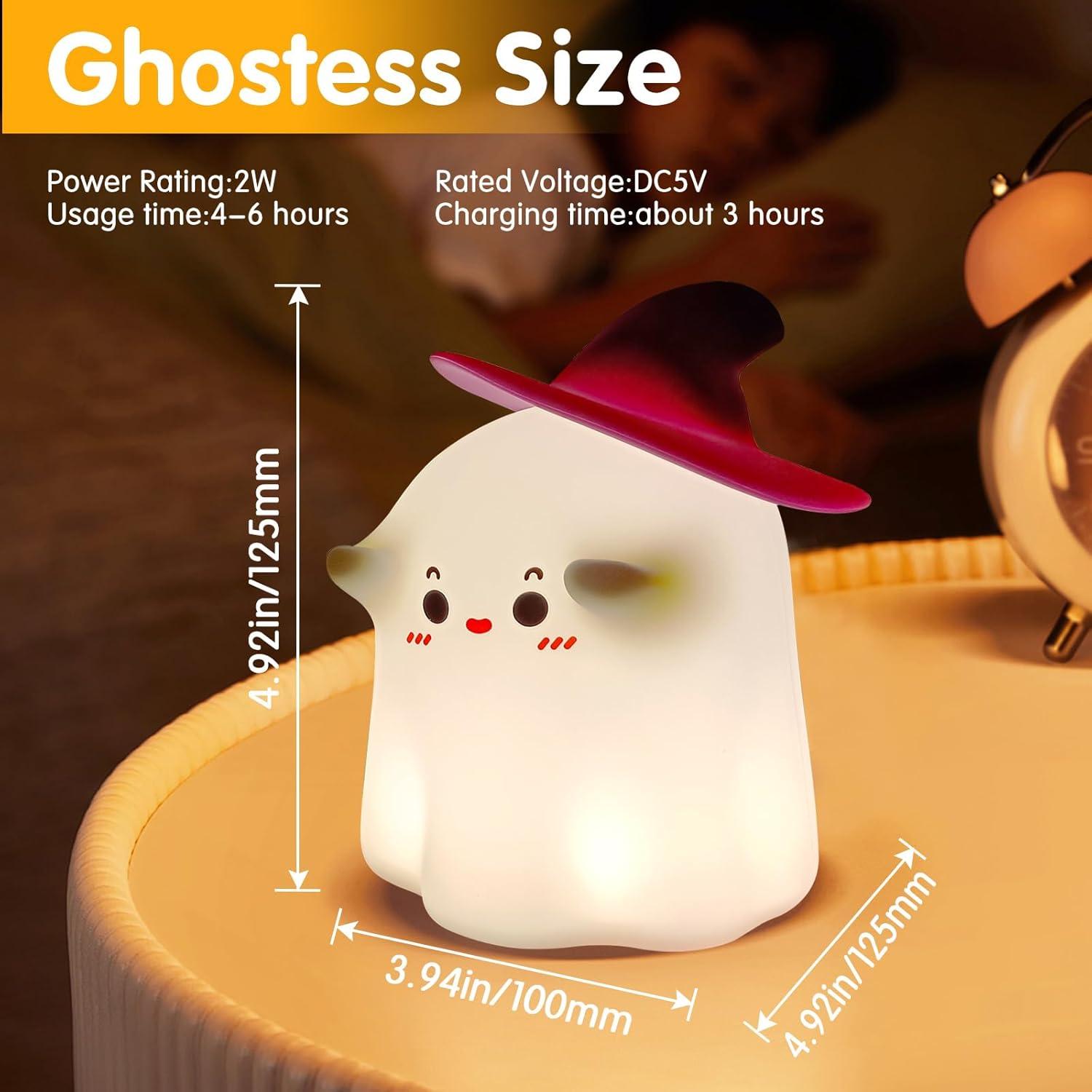 Luz Nocturna Fantasma Cuxichuxinxi 9.9x10.5cm Recargable USB