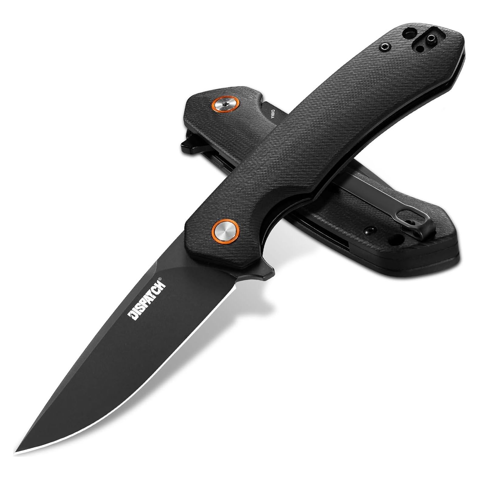 Cuchillo de bolsillo Dispatch DP8076-SB, acero D2, 8.36 cm