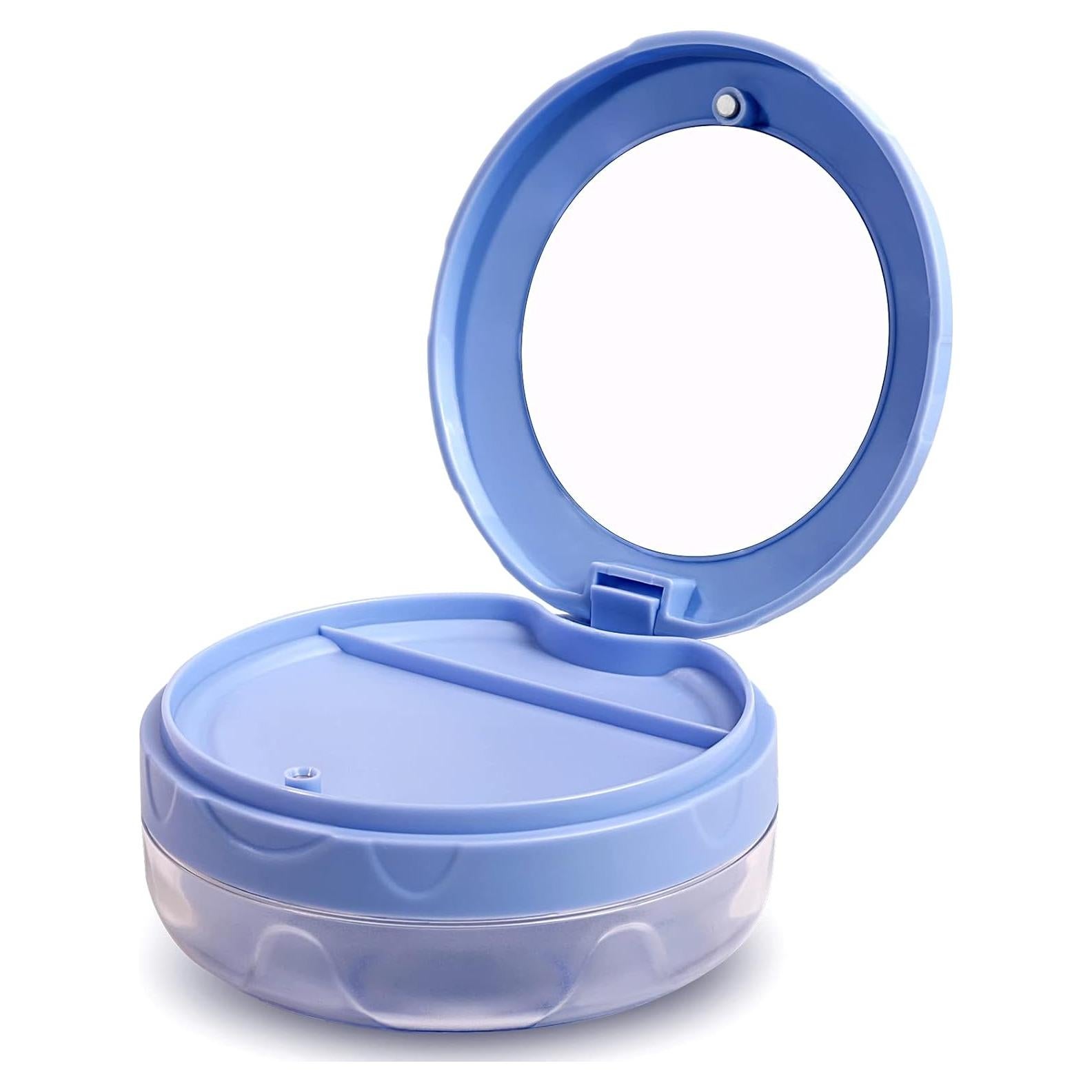 Estuche para Dentaduras Uouovo Azul a Prueba de Fugas